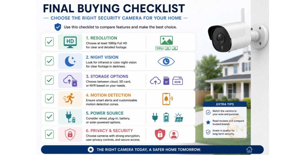 security camera buying checklist before purchase